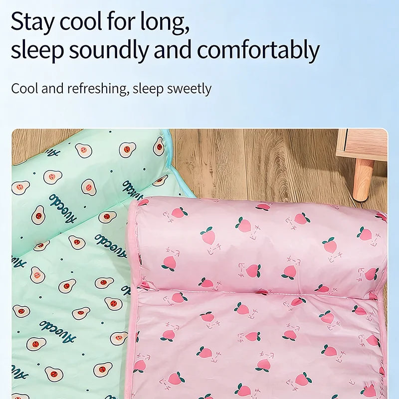 Ice Silk Cooling Pet Mat Summer Cold Feeling Sleeping Pad Non Slip Breathable Ice Pad For Cat Dog Foldable Washable Cooling Pad