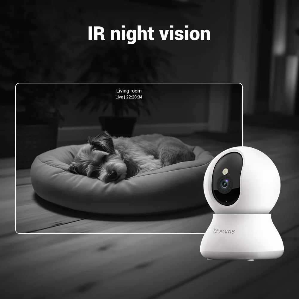 2K見守りペットカメラ™｜360°PTZ スマホアプリ 双方向通話 室内セキュリティ