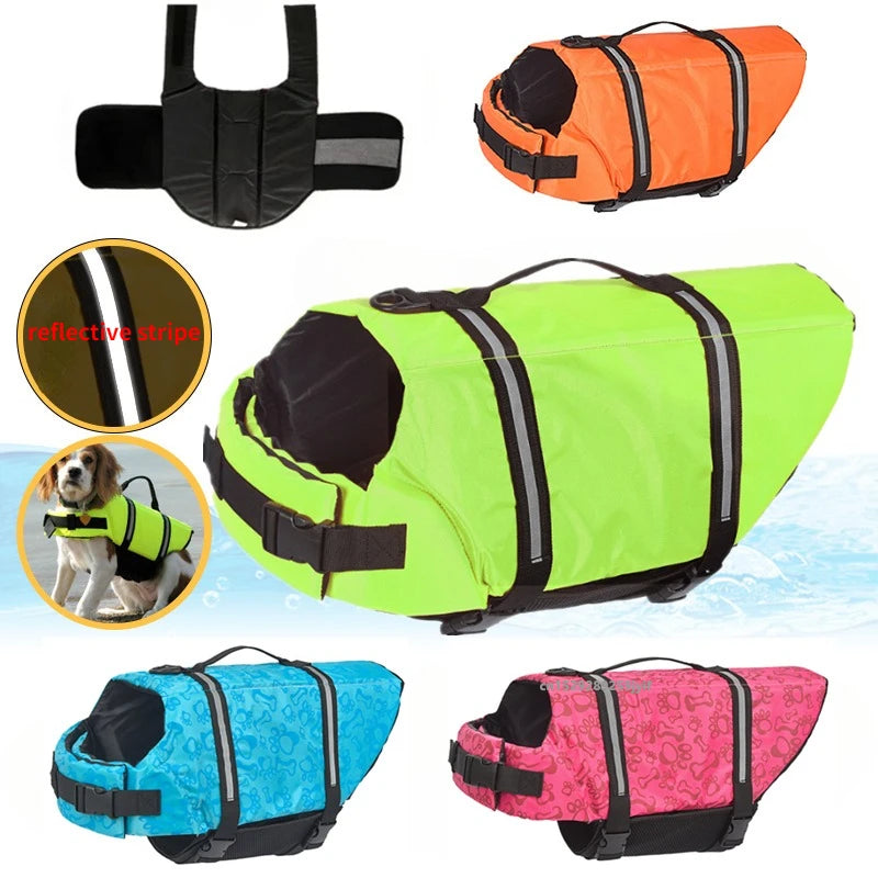 Dog Life Jacket Reflective Dog Life Vest Pet Safety Swimming Vest for Small Medium Large Dogs Outdoor Water Activities