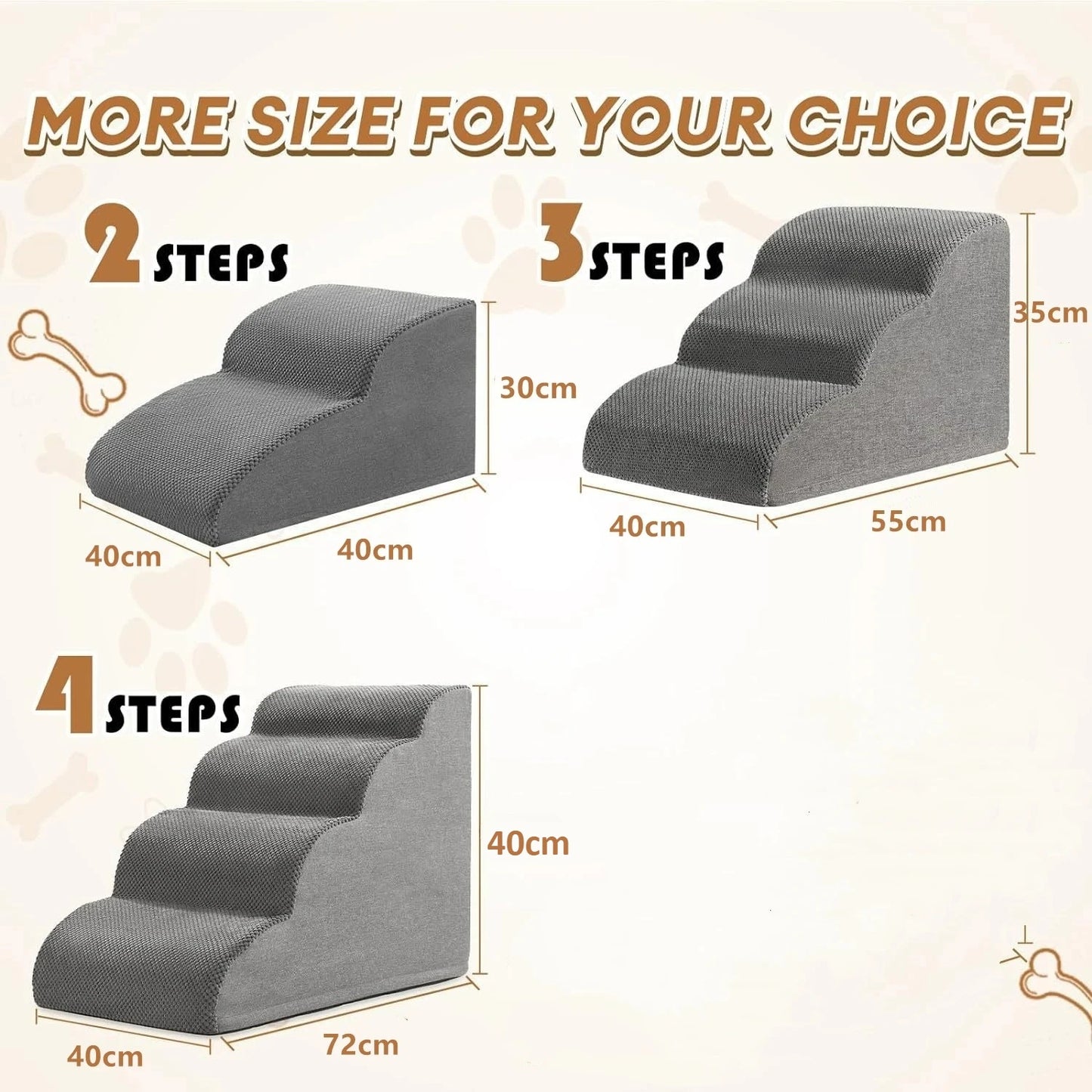 Ladder Dogs Pets Bone Handle Puppys Stairs Beside Sofa Bed Ramp for Dogs Protecting Pets Joint Safety Stairs for pet Elderly Dog