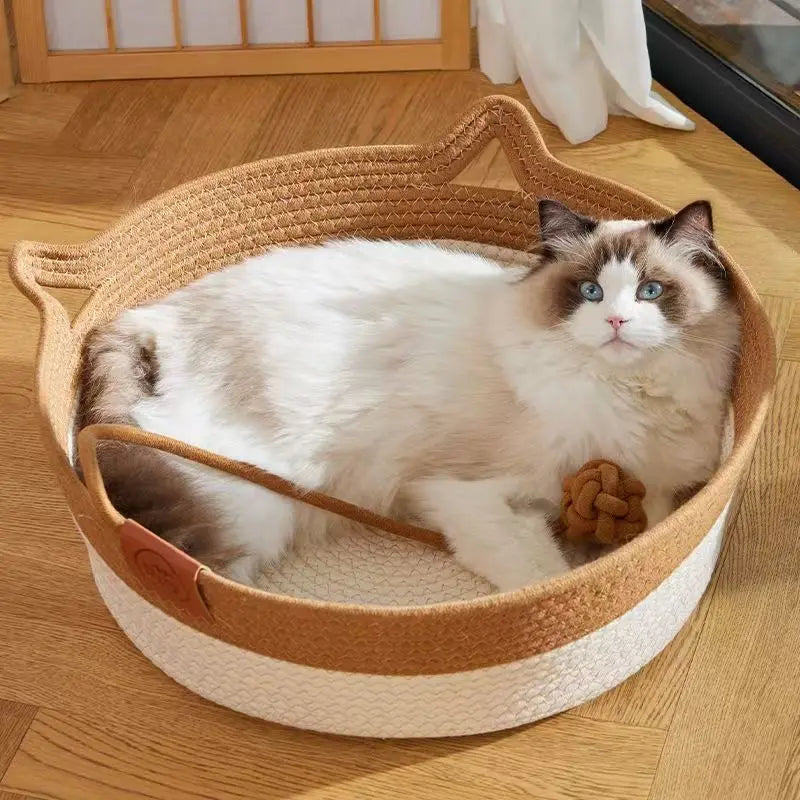 手編みラタン猫ベッド™