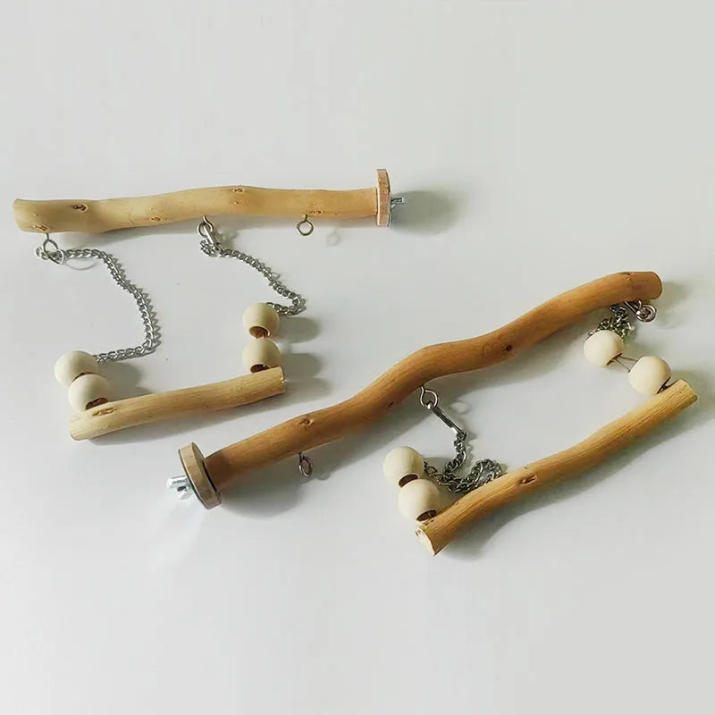 天然木製鳥用ブランコ玩具™