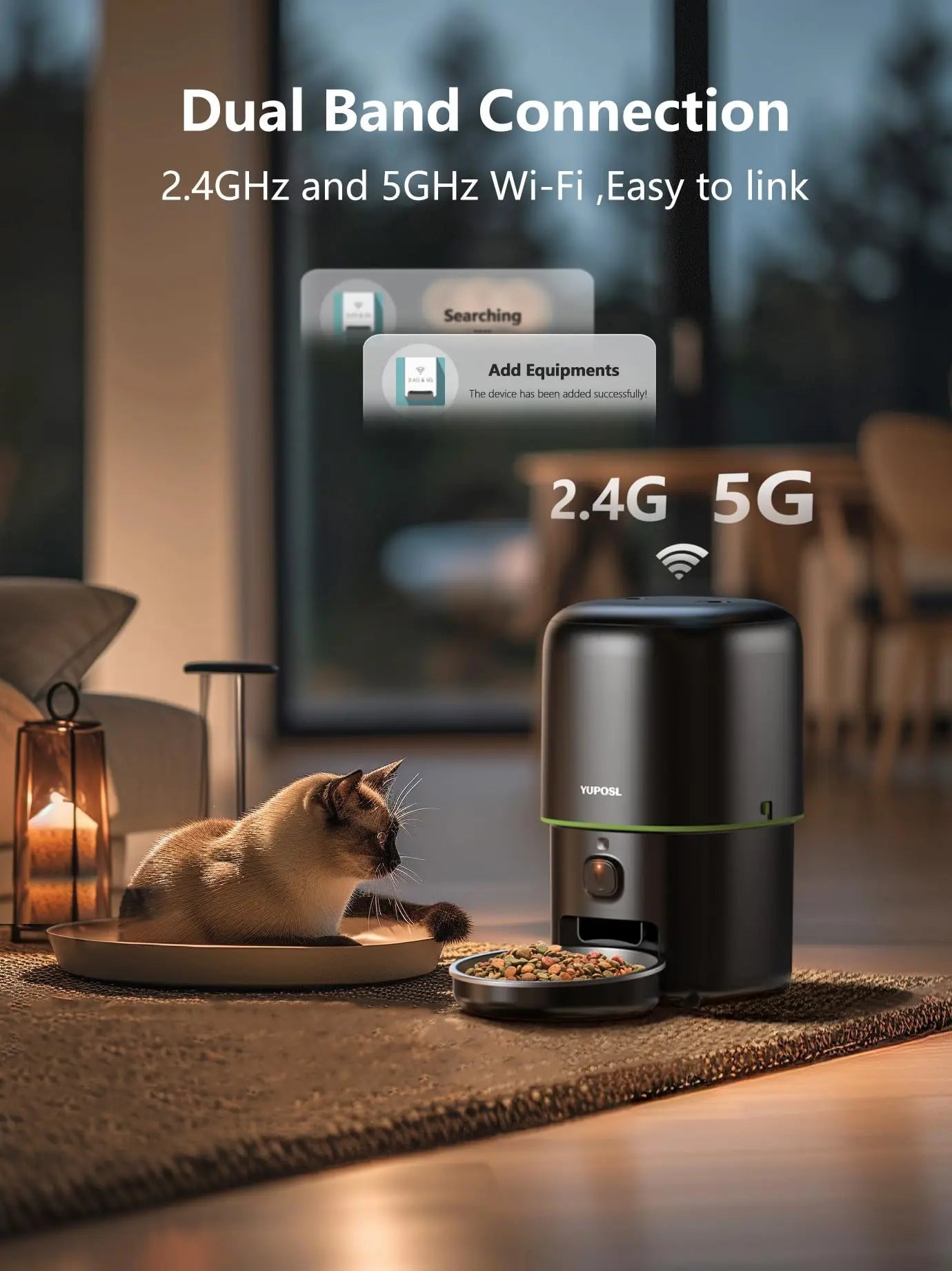 カメラ付き自動給餌器™｜1080P WiFi 4L大容量 アプリ操作 犬猫用スマートフィーダー