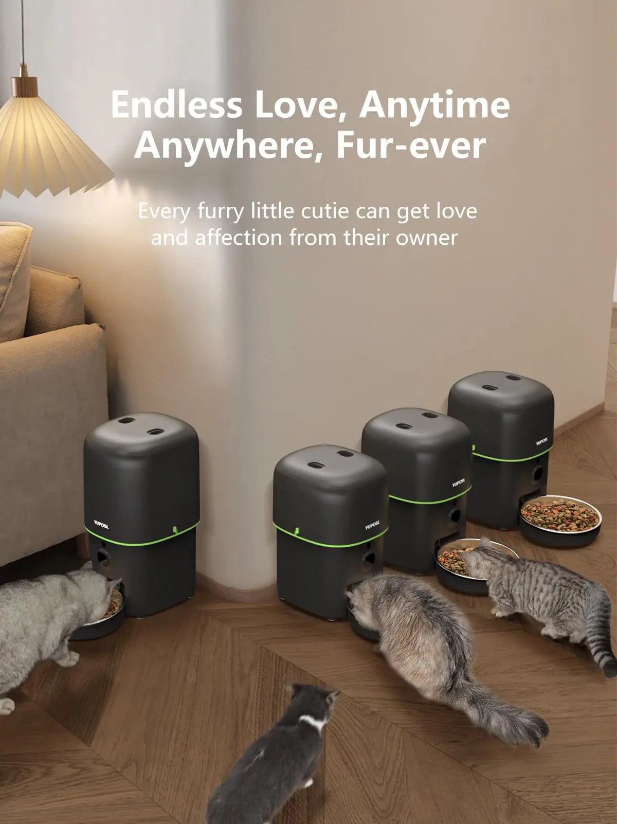 カメラ付き自動給餌器™｜1080P WiFi 4L大容量 アプリ操作 犬猫用スマートフィーダー