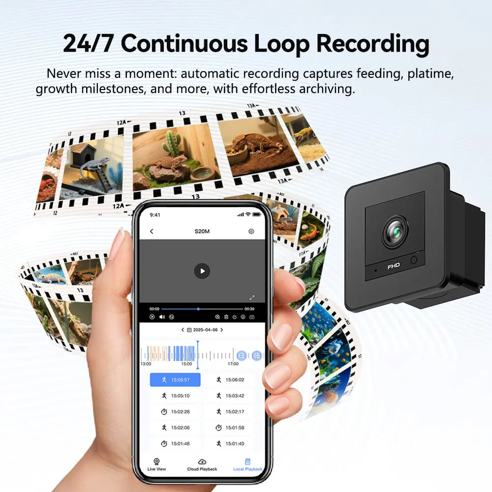 WiFiペット見守りカメラ™｜動体検知 双方向通話 水槽・室内モニタリング