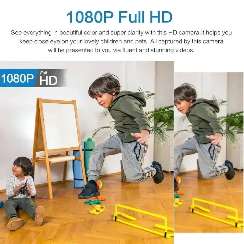 超小型WiFi見守りカメラ™｜1080P HD 暗視・アプリ遠隔監視 ペット＆室内セキュリティカメラ