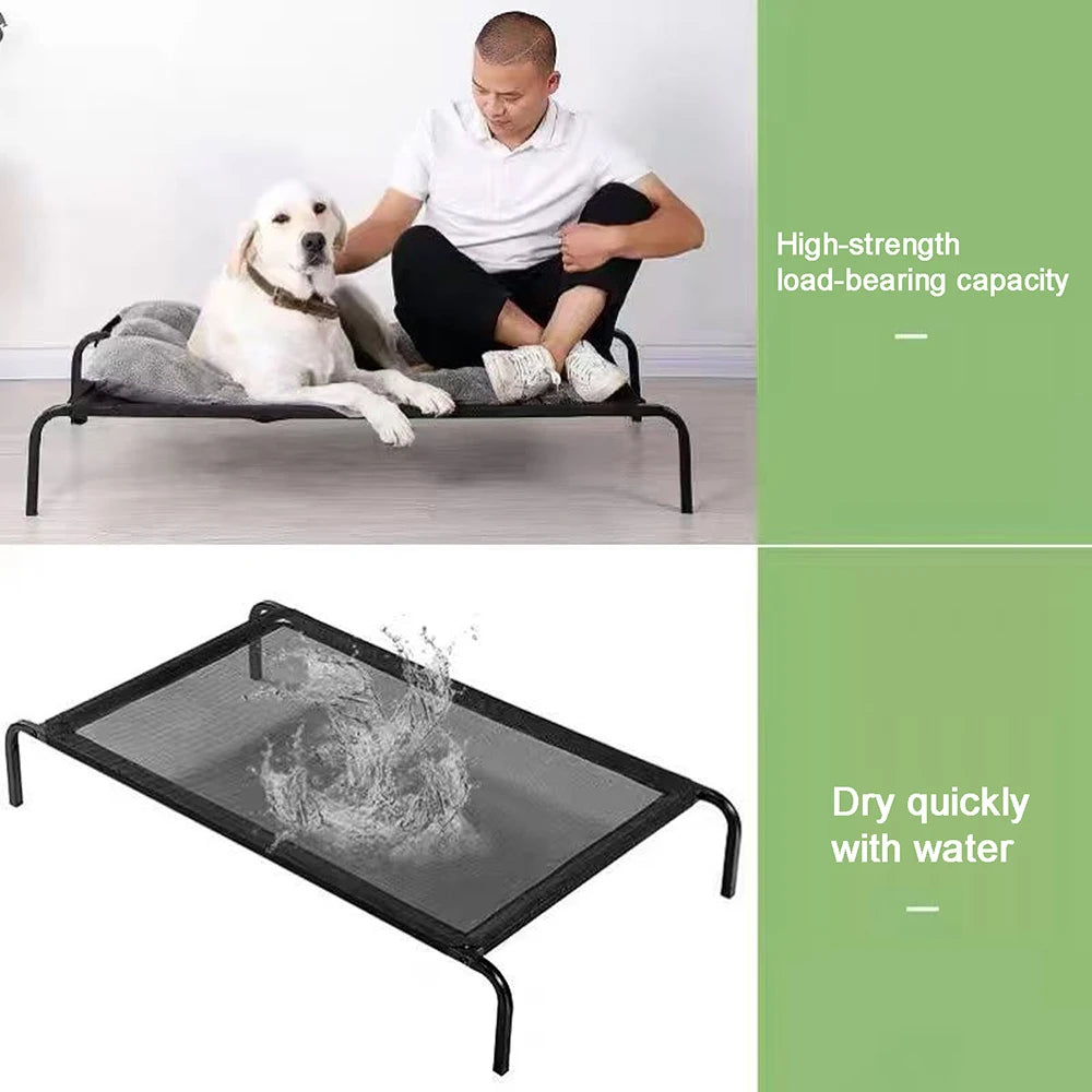 For Outdoor Home Use Elevated Big Dog Bed Summer Dog Nest Convenient Carry Moisture Proof Non-Slip Large Cat Bed Durable