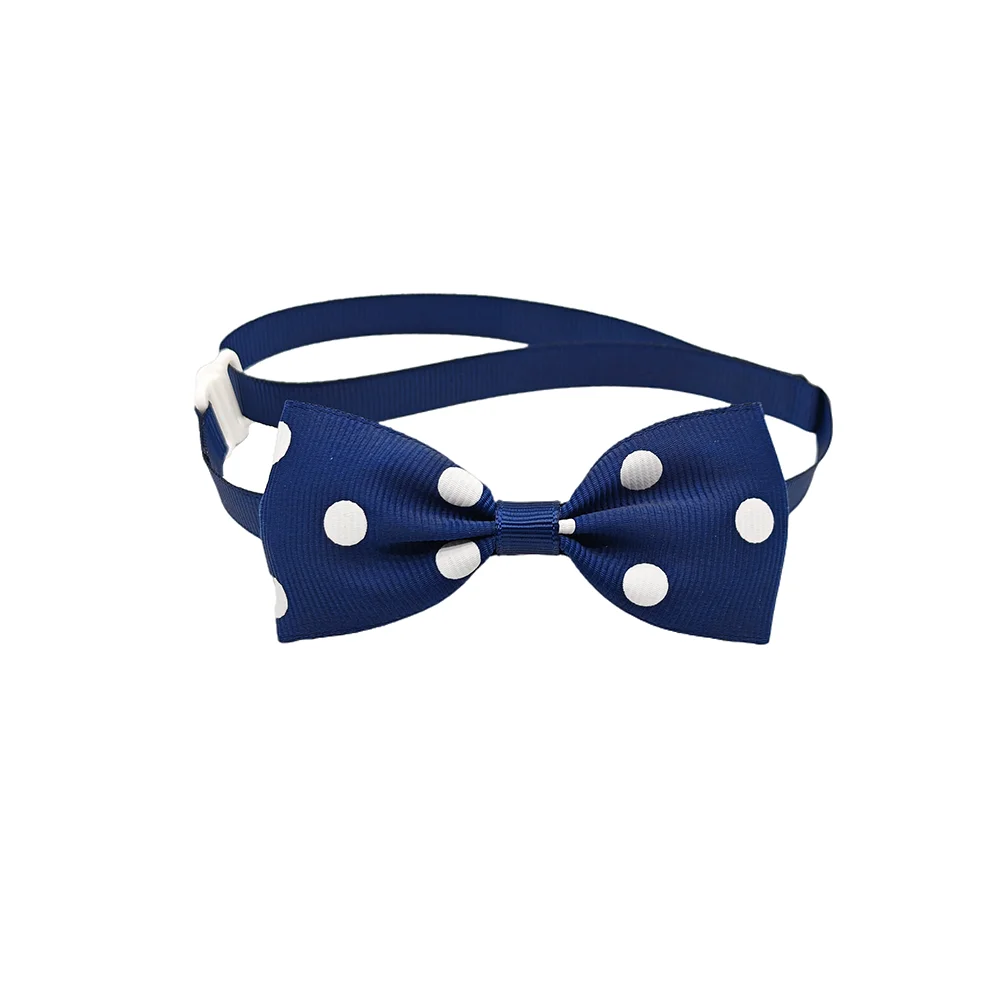 10pcs Ribbon Bow Ties For Dogs Adjustable Neck Tie For Cat Dots Pattern Pet Grooming Accessories 10 Colors Pet Supplies