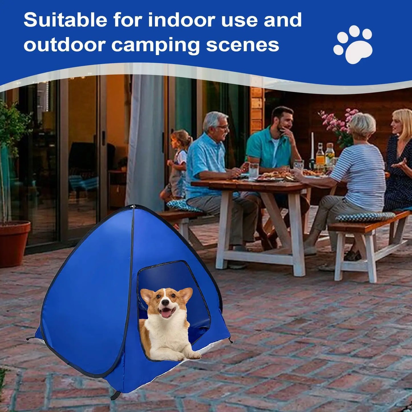 Dog Camping Tent Foldable Pet House Waterproof Shelter Outside Cat Dog Outside Shade Tent For Picnicking Lawn Garden Patio