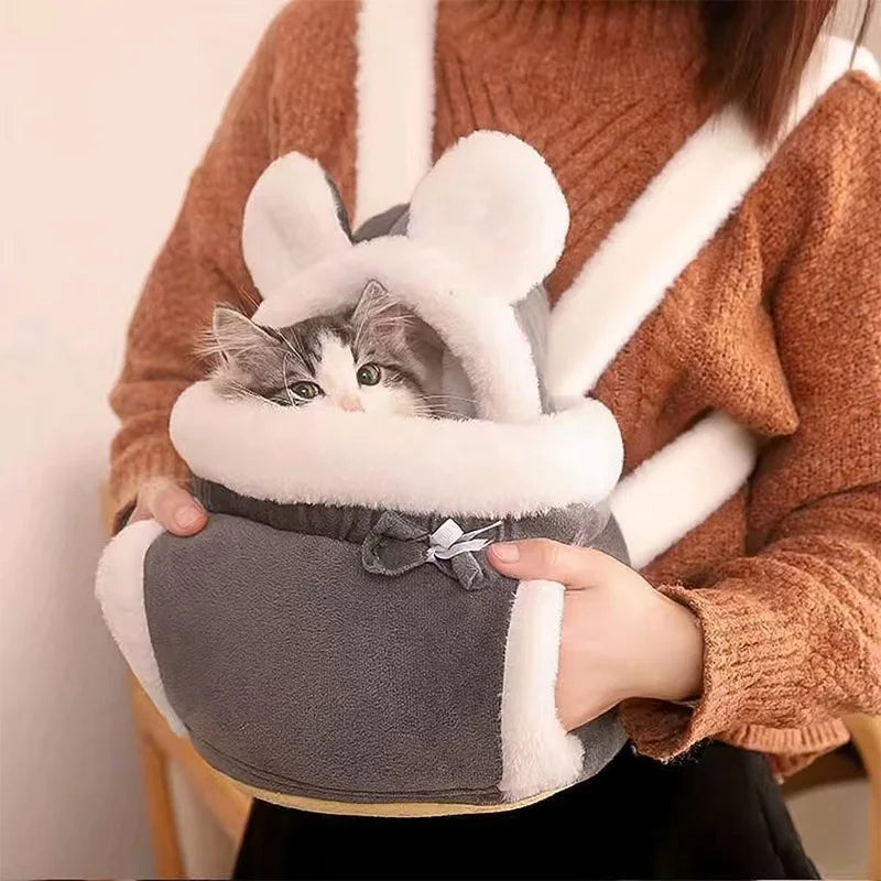 Cat Backpack Carrier with Bed Portable Bubble Window Pet Carrier, Airline Approved Soft-Sided for Small Dog, Travel, Hiking