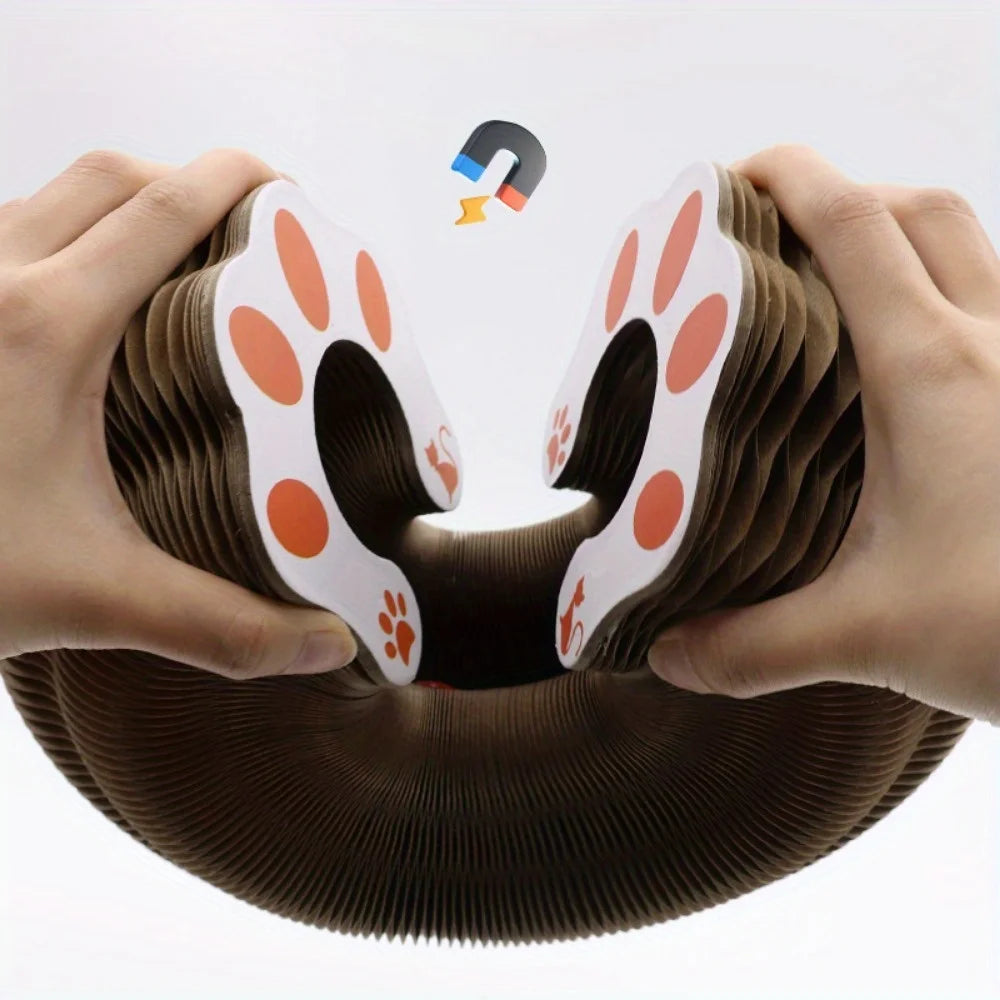 Durable Twistable Cardboard Cat Scratcher - Interactive Play Toy, Encloses Nature, Indoor Entertainment, All Breed Sizes