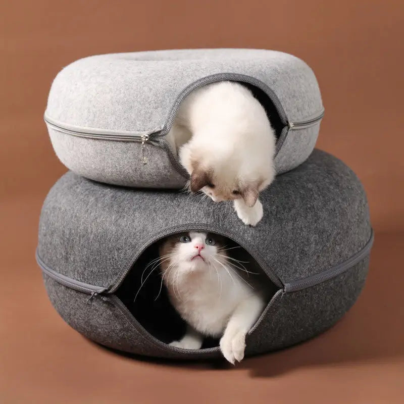 ドーナツ型 猫用フェルトベッド™