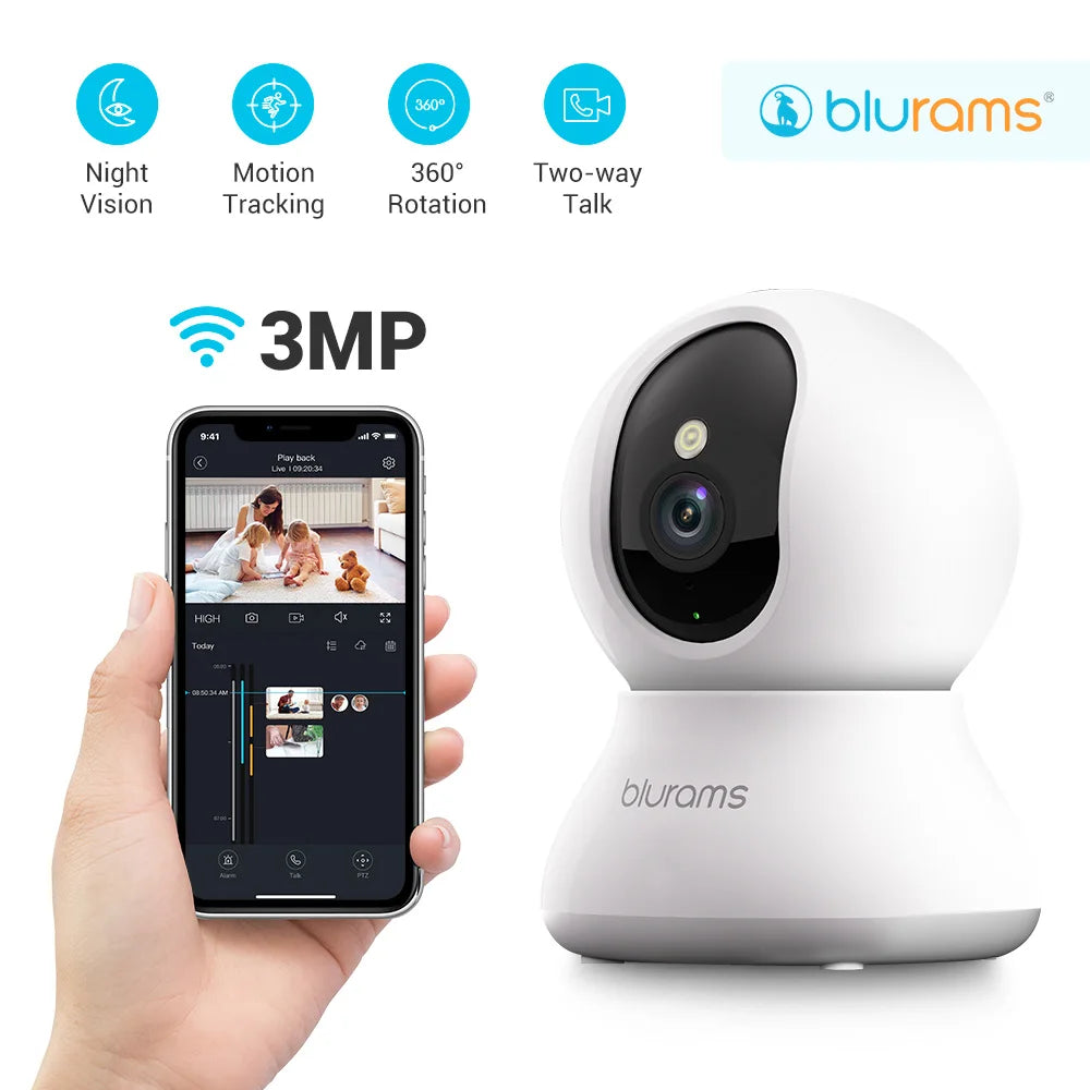 2K見守りペットカメラ™｜360°PTZ スマホアプリ 双方向通話 室内セキュリティ