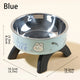 Anti-Tip Stainless Steel Pet Bowl with Cute Bunny Design | Elevated, Non-Slip, Perfect for Cats and Dogs, Durable Plastic Base