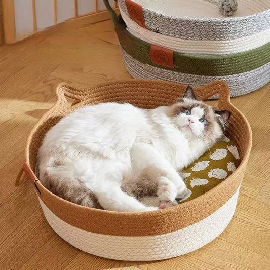 手編みラタン猫ベッド™