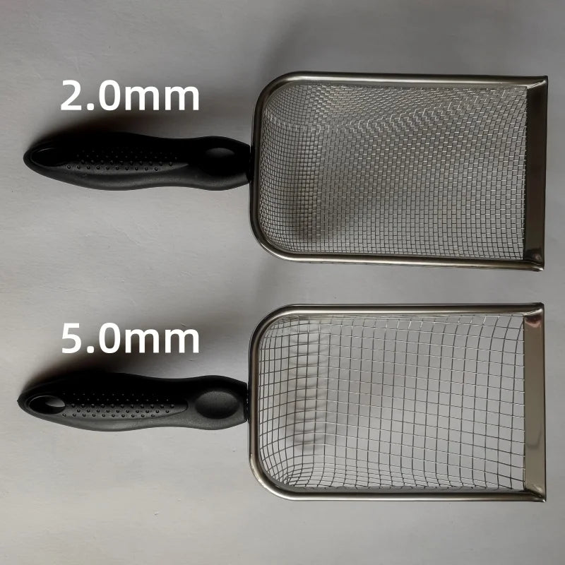 ステンレス製猫砂ふるいスコップ™｜メッシュ目が選べる 単品・セット 固まる砂対応