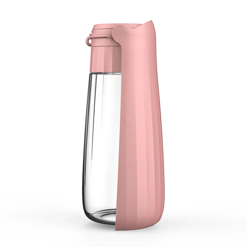 携帯ペット給水ボトル™｜折りたたみ式 漏れ防止 大容量550ml 犬猫用おでかけ水飲み器