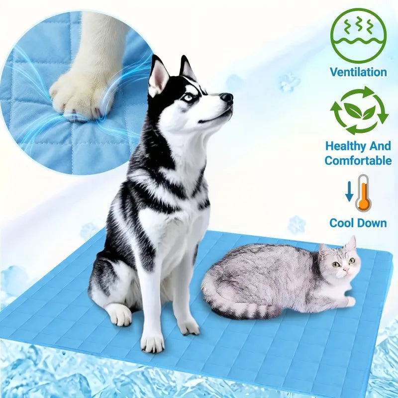 KEMORELA 2026 Ice Cool Upgrade Dog Cooling Mat Summer Pet Cold Bed Extra Large For Small Big Dogs Pad Breathable Pet Cold Bed