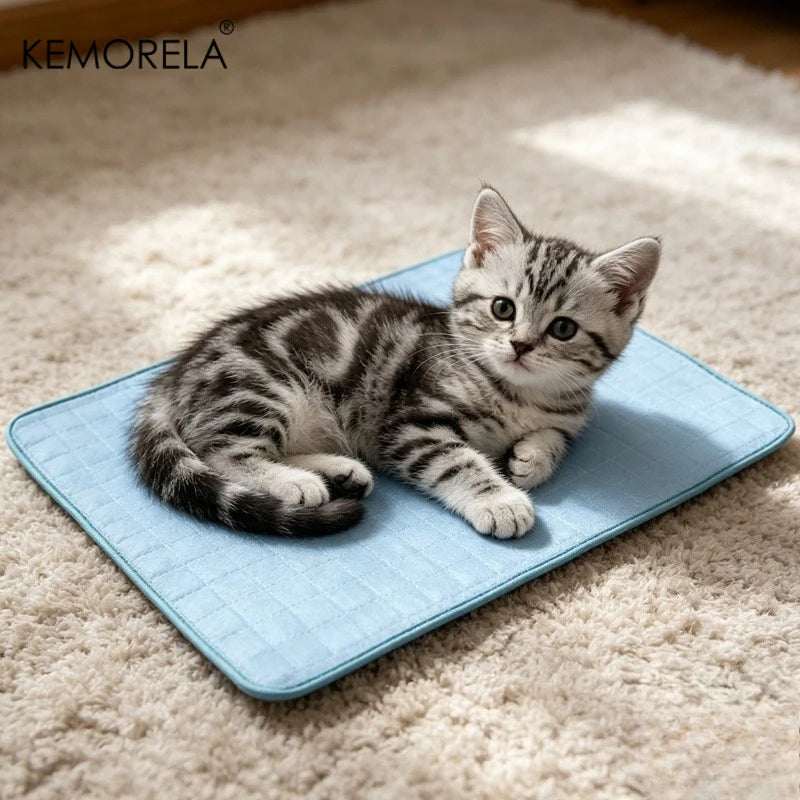 KEMORELA 2026 Ice Cool Upgrade Dog Cooling Mat Summer Pet Cold Bed Extra Large For Small Big Dogs Pad Breathable Pet Cold Bed
