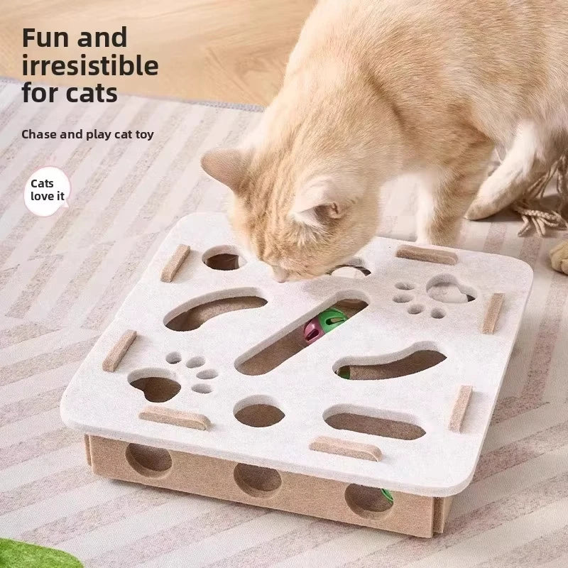 キャットパズルトイ™｜フェルト製知育おもちゃ 猫の運動不足解消 室内遊び 犬・猫対応
