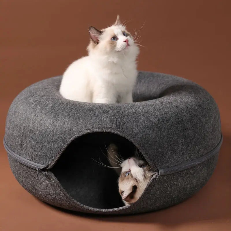 ドーナツ型 猫用フェルトベッド™