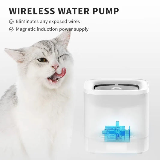 スマート自動給水器™｜LEDライト付き 静音ポンプ ろ過フィルター 犬猫用循環式給水器